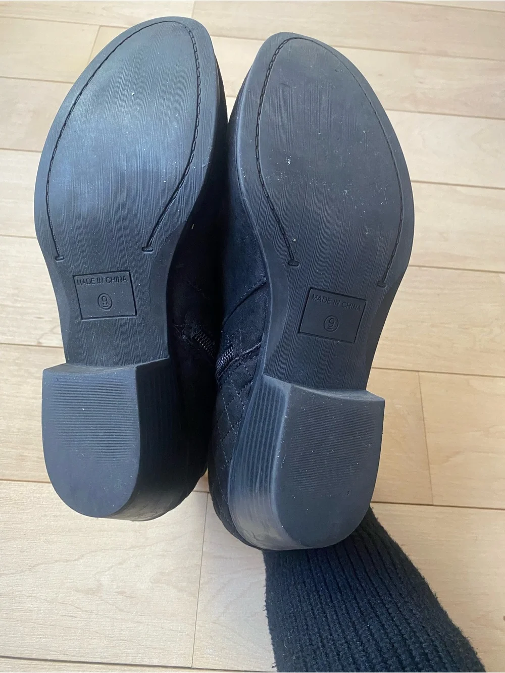 Style & Co. Womens Wessley Almond Toe Black Ankle  Boots Size 9